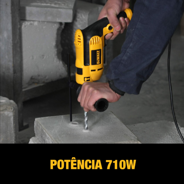 Furadeira de Impacto Profissional Com 5 Brocas Dewalt 710W 127v 220v - Image 5