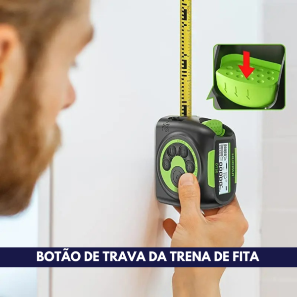 2 Em 1 Trena a Laser Digital Até 50 Metros Com FIta Métrica 5 Metros Alta Precisão Profissional - Image 4